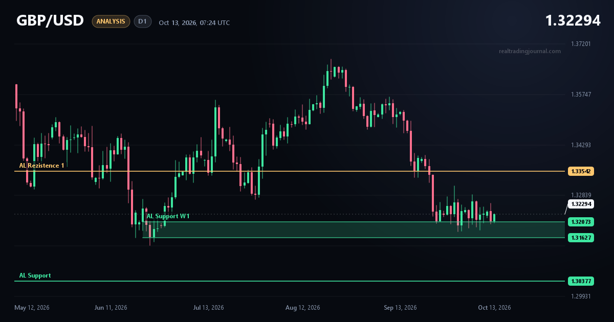 GBP/USD D1 chart with my markup: Long-term support test
